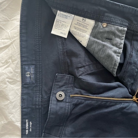 AG Adriano Goldschmied The Everett Slim Straight Pants Mens 36 x 32 Navy Blue - Picture 4 of 7